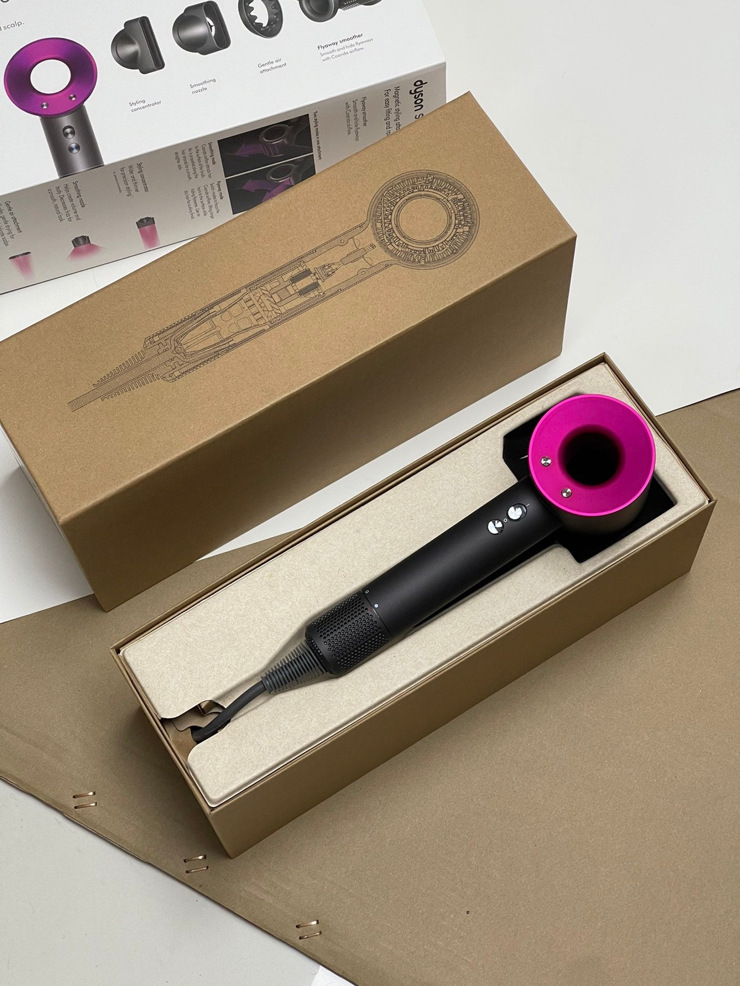 Dyson Supersonic™ Hair Dryer, Iron/Fuchsia HD15
