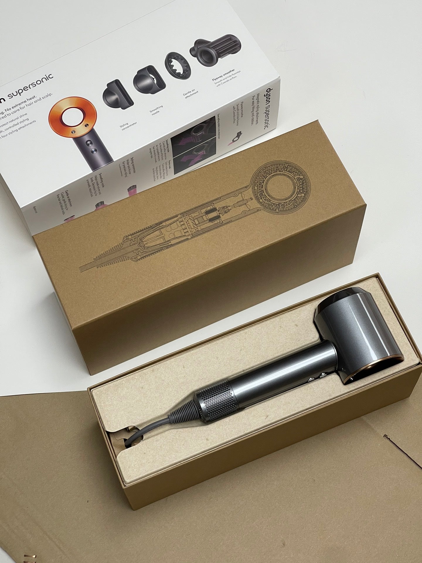 Dyson Supersonic™ hårfön, koppar white