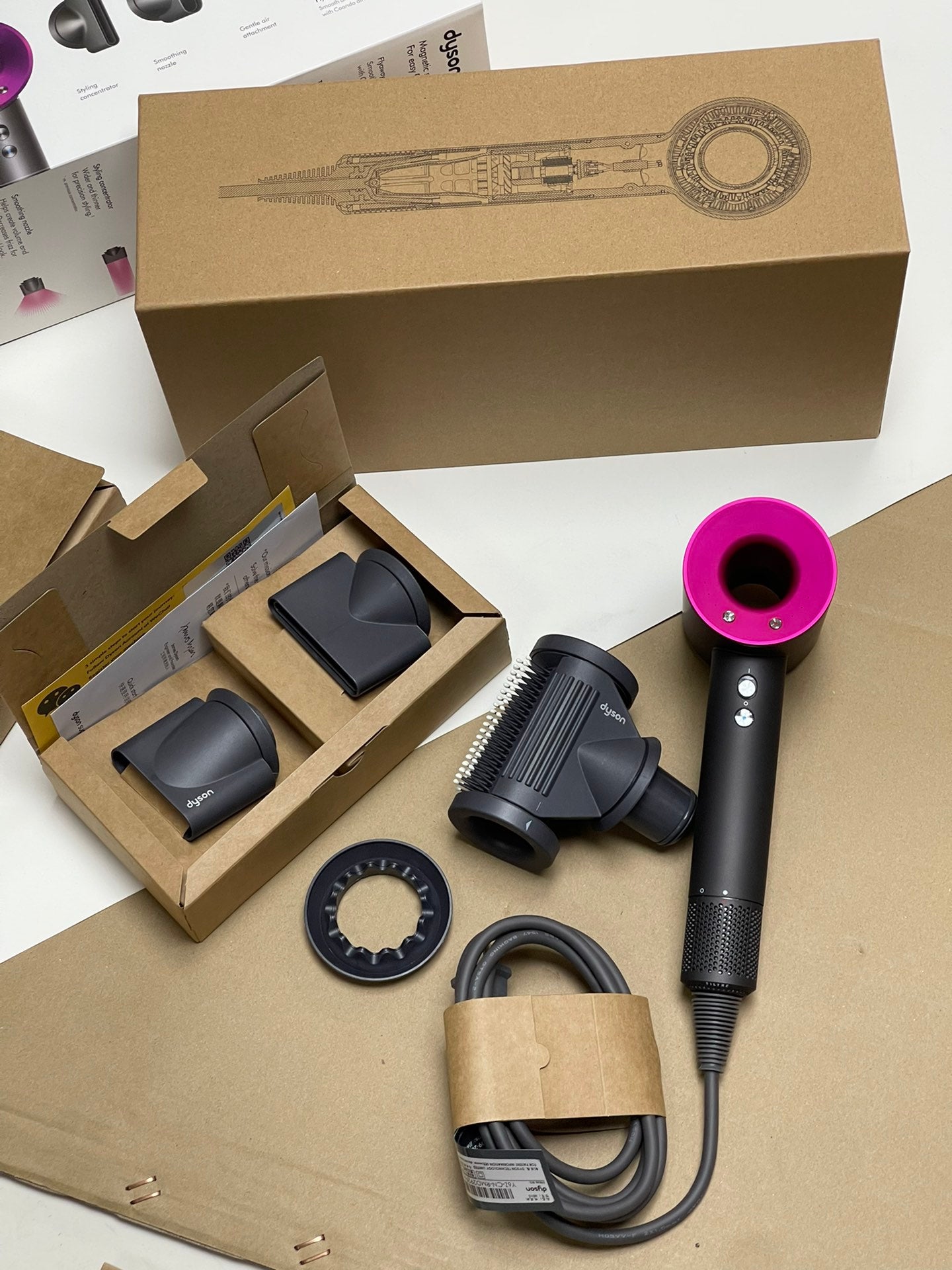 Dyson Supersonic™ Hair Dryer, Iron/Fuchsia HD15